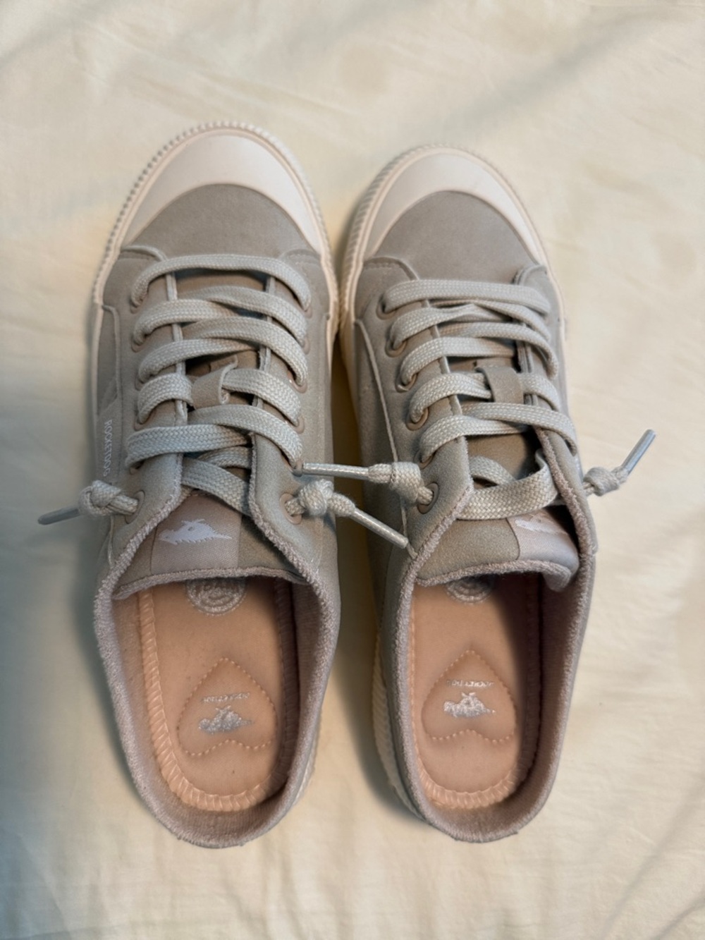 Rocket Dog Gray Canvas Lace-Up open back Sneakers